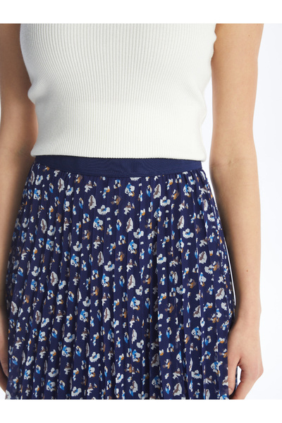 LC Waikiki Kényelmes mintás női szoknya elasztikus derékkal