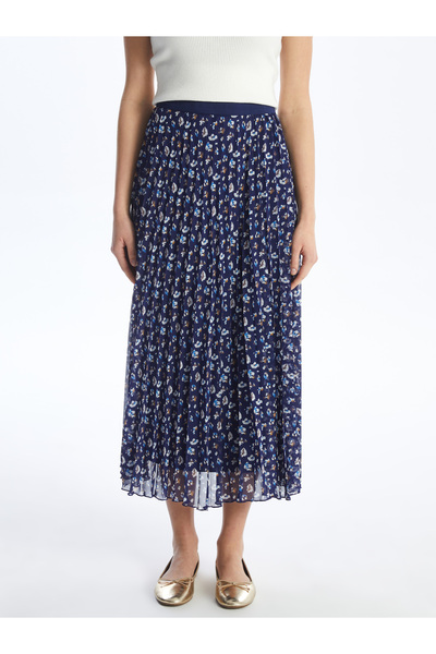 LC Waikiki Kényelmes mintás női szoknya elasztikus derékkal