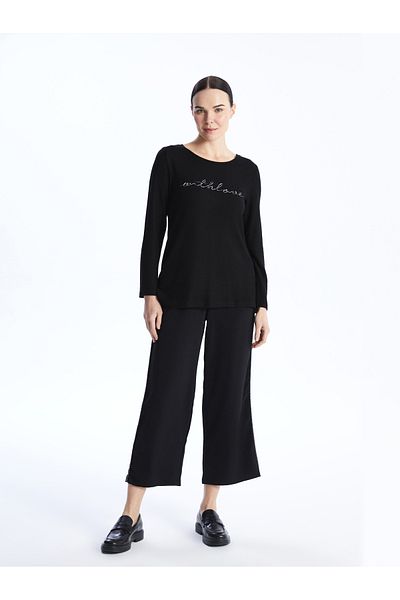 LC Waikiki Wide Leg and Elastic Waist Women's Trousers