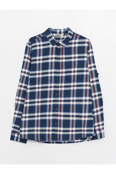LC Waikiki Boy's Plaid Long Sleeve Shirt