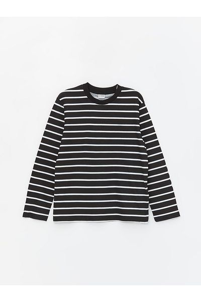 LC Waikiki Boy - Crew Neck Striped Long Sleeve T-Shirt