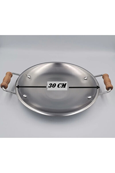 Yıldız çelik Krom Kapaksız Kavurma Tavası ve Sacı 30 Cm