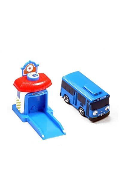 RAMO'S STORE Tayo 4l'ü Set 4 Otobüs Ve Garajlar Seti Oyuncak Fırlatmalı Garaj Set