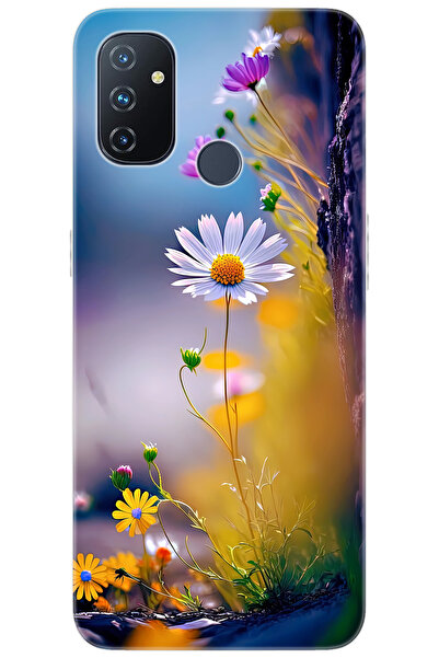 Oneplus Nord N100 (BE2013) Uyumlu Kılıf Desen Baskılı Silikon Papatya Seri ST...