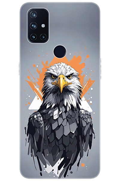 Oneplus Nord N10 5G (BE2029) Uyumlu Kılıf Desen Baskılı Silikon Kartal STK:63...