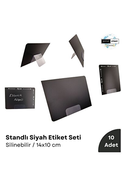 Şeffaf Etiket 10 τεμάχια αυτοκόλλητη βάση για μαυροπίνακα που διαγράφεται, 14...