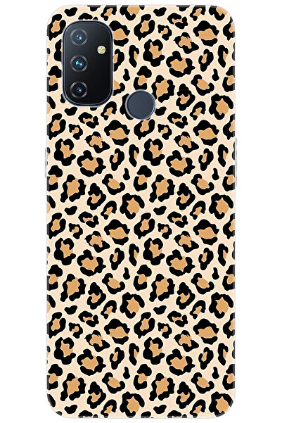 Oneplus Nord N100 (BE2013) Uyumlu Kılıf Desen Baskılı Silikon Leopar Desen ST...