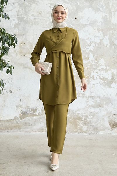 InStyle Front Tie Double Set - Pistachio Green