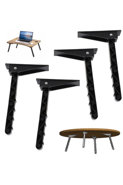 Depolife Sofra Ayağı (4 Adet) katlanır 20cm ayak sofra sehpa için plastik açılı katlamalı ayak 4lü