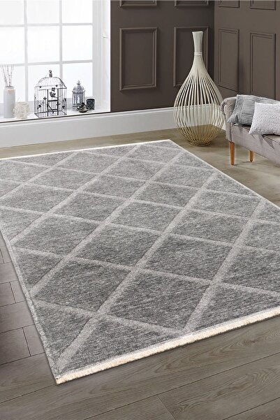 Valery Home Rodney Vl Yıkanabilir Kaydırmaz Çift Taraf Pamuk Dokuma K.gümüş P...