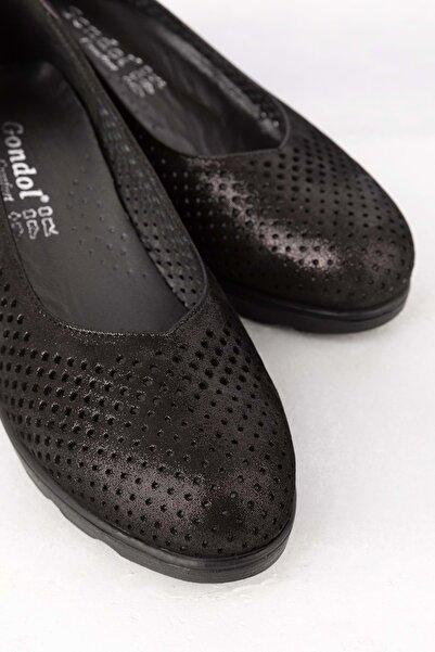 Gondol Kadın Hakiki Deri Dolgu Topuk Rahat Şık Anne Ayakkabısı Ell.6596