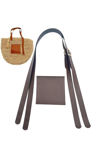 angel çanta aksesuar Angel Bag Accessory Faux Leather Pocket Adjustable Double Handle Bag Set Dark Brown Light Gold