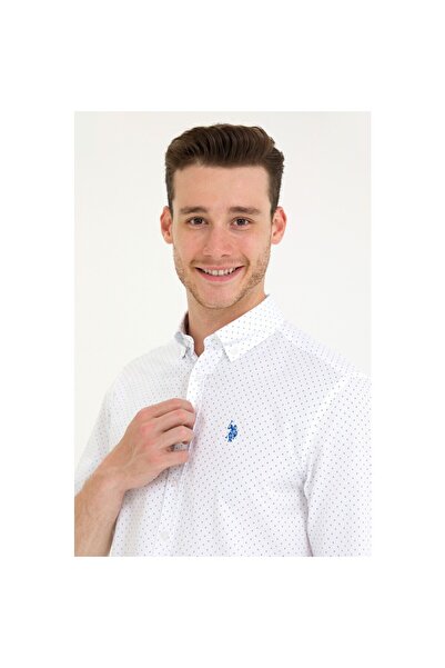 U.S. Polo Assn. BASE. Polo Assn. Pánska košeľa so vzorom Saks