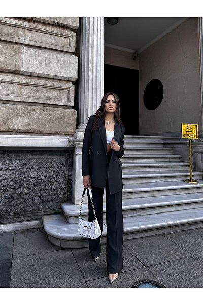 MOCCHI Nyári szezon Palazzo női öltöny vászonszövet