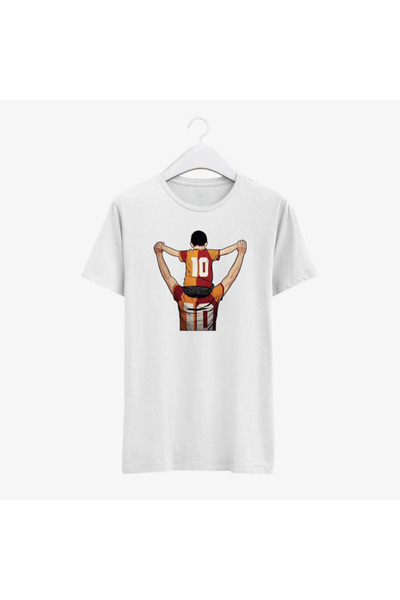 GANİYY تي شيرت باللون الأصفر والأحمر مع القيل والقال