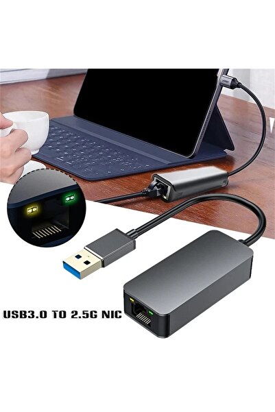 Alfais 4743 Usb To Ethernet 2500Mbps 2.5G Lan İnternet Çevirici Dönüştürücü Adaptör