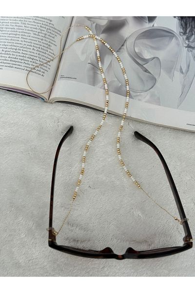 Miliva Beaded Gold Chain Glasses Strap| Glasses Accessory