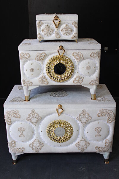 HUZUR ÇEYİZ 6'lı Ağır Aynalı Model Çeyiz Sandığı