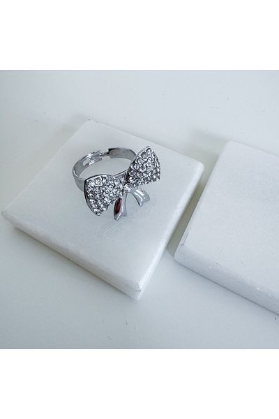 CHARMLUCKY Jewelled Bow Ring