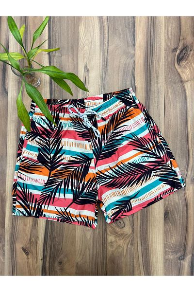 FG KONNİCHİWA Unisex Patterned Swim Shorts Swimsuit and Volley Short Lined