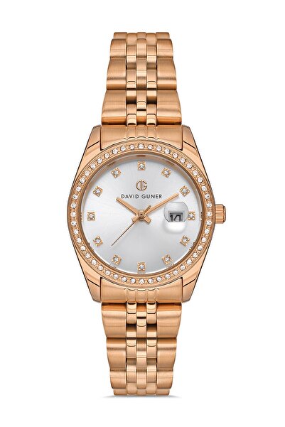 DAVID GUNER Davıd Guner Marka Mini Kasa Rolex Kordon Takvimli Kadın Kol Saati