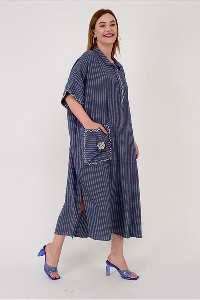 Rabiossa Rochie de damă cu dungi boeme