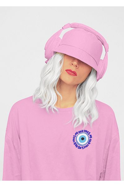 FAVORİST No Bad VIBES Oversize Wide Fit βαμβακερό μπλουζάκι Unisex