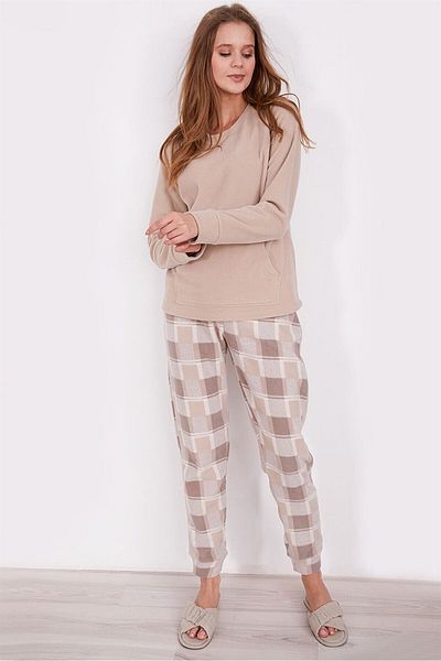 Arnetta Ar2265-s Arnetta Six καρό Fleece Σετ S-xl Μέγεθος Μπεζ