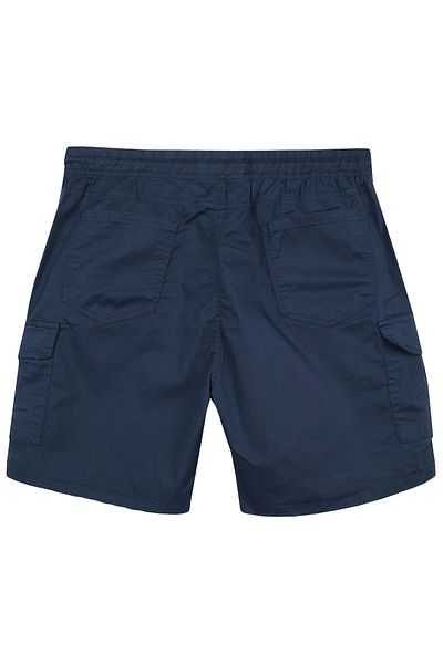 marufshop Men's Large Size 100-156 Gabardine Shorts with Cargo Pockets Suitable for Weight Interval Navy Blue