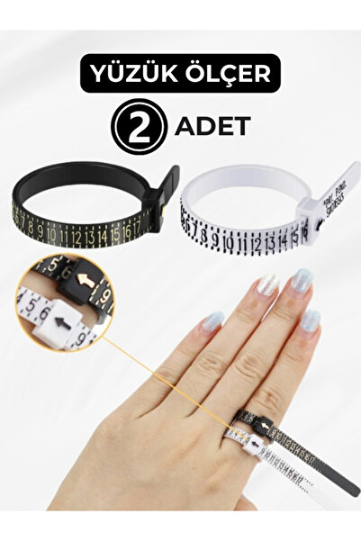 Hugdesign مقياس حجم الخاتم باللونين الأبيض والأسود، مقياس الإصبع، مقياس الخاتم، قياس الخاتم، مقياس الخاتم