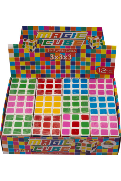 Mahi Max Magic Cube Zeka Küpü Rubik Küp Beyaz Zeminli 6 Renk Küp Puzzle Yapboz