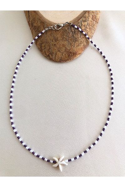 Handmade Minimal Bead Starfish Necklace