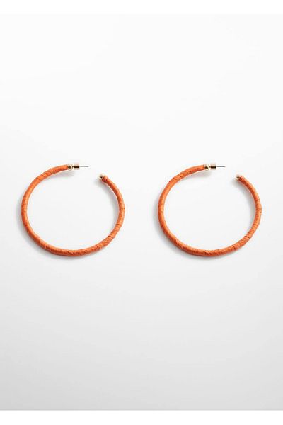 MANGO Woman Ohrringe aus Korbgeflecht
