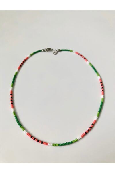 Handmade Minimal Boncuk Karpuz Kolye