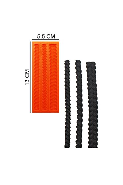 Butedo Şerit Örgü Silikon Şeker Hamuru, Sabun, Mum Kalıp