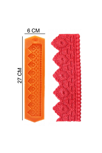 Butedo Bordür Dantel Silikon Şeker Hamuru, Sabun, Mum Kalıp