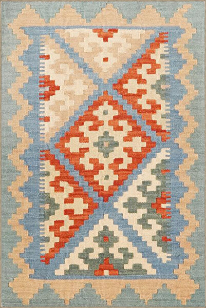 Rugs Modern Halı Covor tradițional țesut în tonuri de albastru deschis 4163
