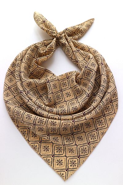 THE MOON Black Stripe Patterned Textured Scarf