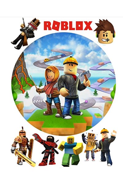 hediyehobihersey Roblox Şekerli Kağıda Baskı Yenilebilir Kağıt Pasta Baskısı