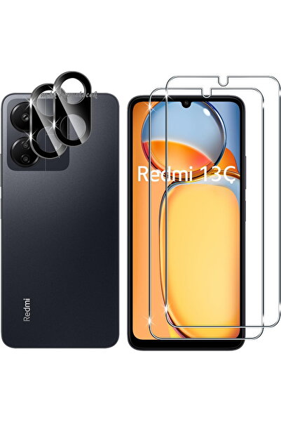 m.tk moveteck Xiaomi Redmi 13c Kamera Koruma Camı Lens Hd 9h Temperli Ekran K...