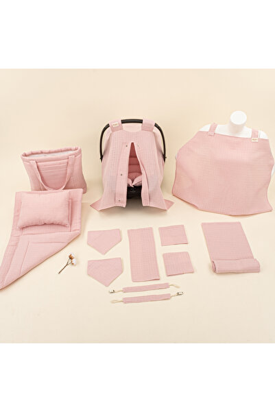 Yunikobaby Müslin 14 Parça  Puset Seti,Muslin Örtü,Emzirme Yastığı,Alt Açma M...