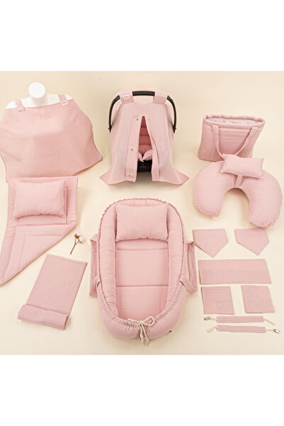 Yunikobaby Müslin 18 Parça  Puset Seti,Muslin Örtü,Emzirme Yastığı,Alt Açma M...