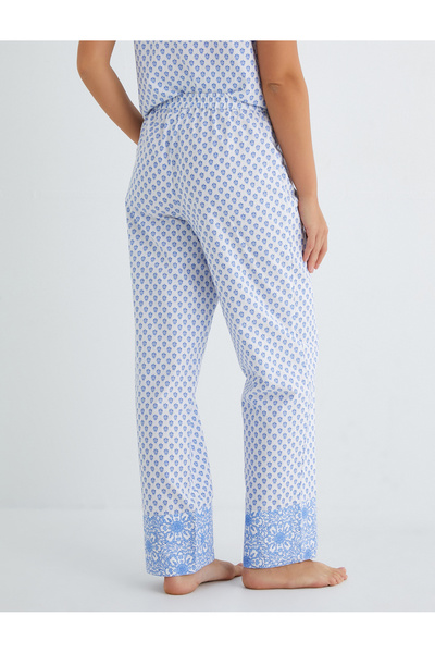 Koton Pyjamahose aus Baumwolle mit geradem Bein und elastischem Bund