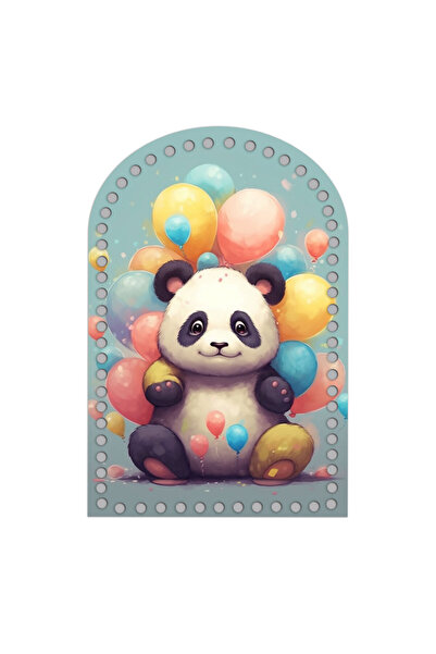 GRAFİLLİ DESİGN Panda Baskılı 1 adet - 1 adet Baskısız 2 Adet Sırt Çantası Pl...