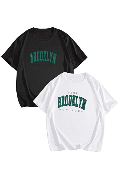 PERISENSE للجنسين النساء الرجال بروكلين 1 مطبوعة عاشق زوجين مزيج كبير الحجم ت...