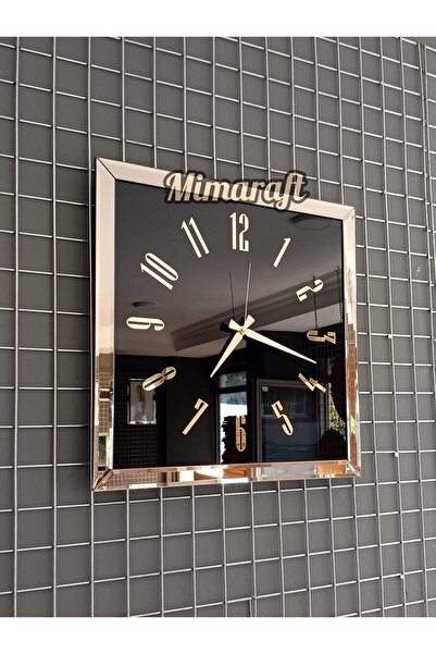 Mimaraft Gerçek Aynalı Duvar Saati  50 cm