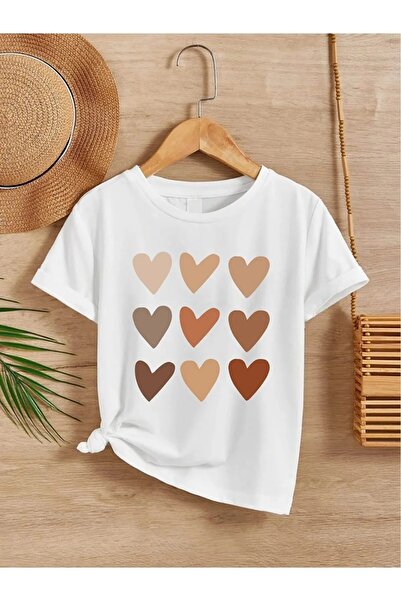 Amazon Ev MULTI HEART PRINTED TSHIRT