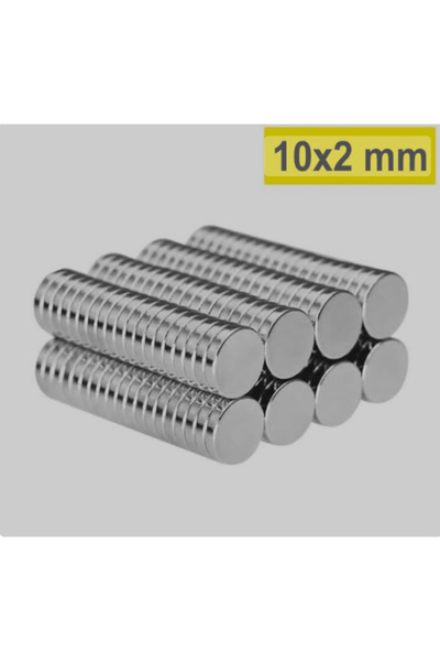 500 Adet 10x2 Neodyum | Çap 10mm X Kalınlık 2mm Neodymium Magnet
