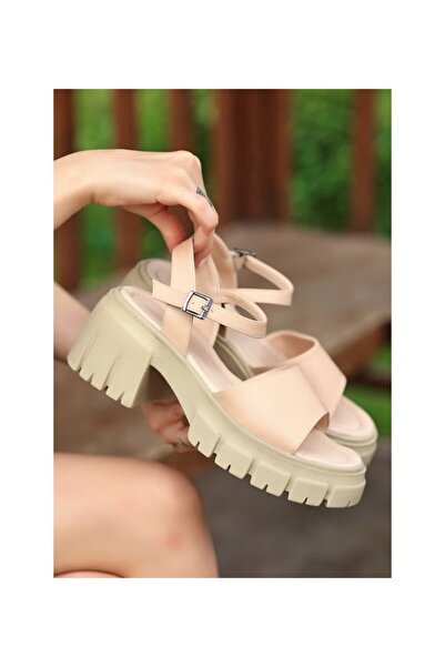 Moka Shopin Ξύλινα γυμνά πολύχρωμα σανδάλια