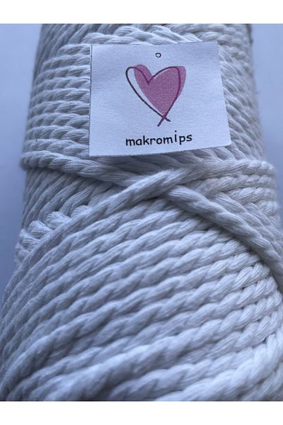 Makromİps MACROME 3 SPRINGED ROPE 250 gr(+-10) 3-3.5 mm DECORATION HOBBY BOHEM PACKAGE KNITTED ROPE BAG ROPE